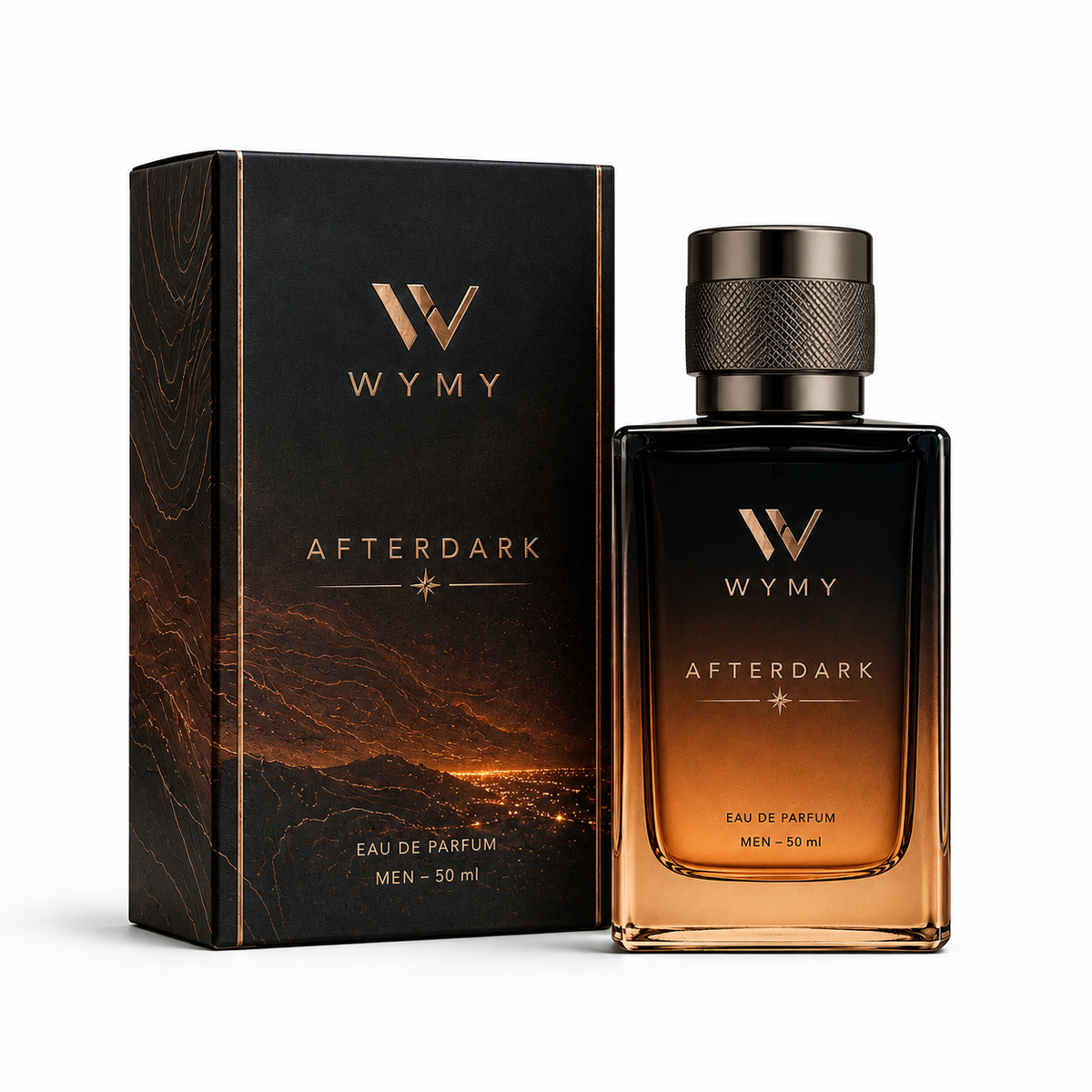 WYMY Afterdark Eau de Parfum for Men 50 ml bottle and box